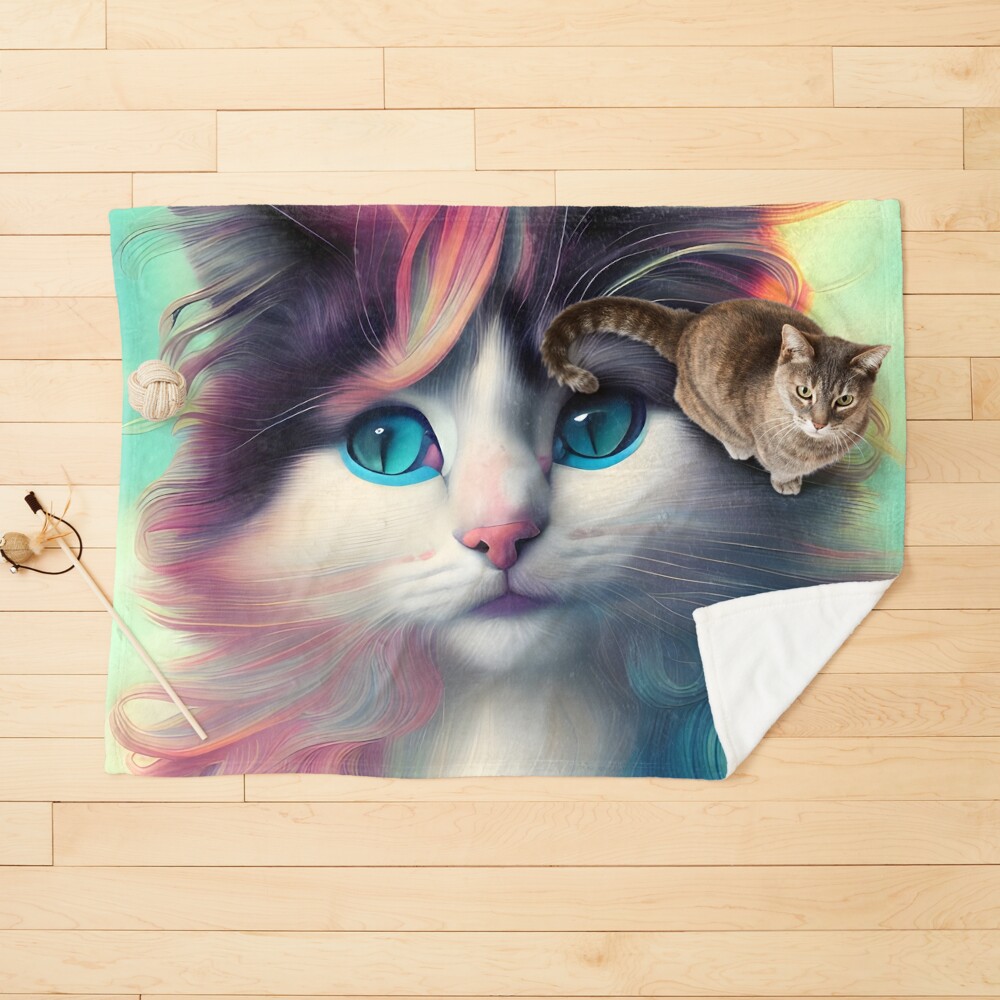 Long Haired Cat - Modern Digital Art