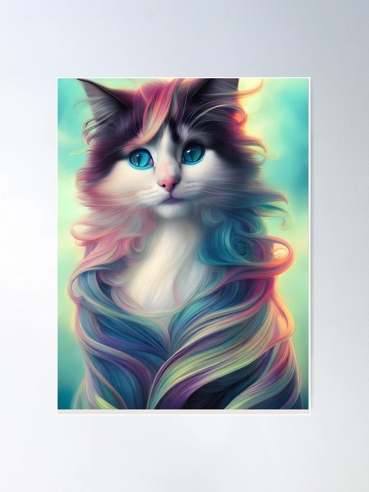 Long Haired Cat - Modern by Redbubble | Art\