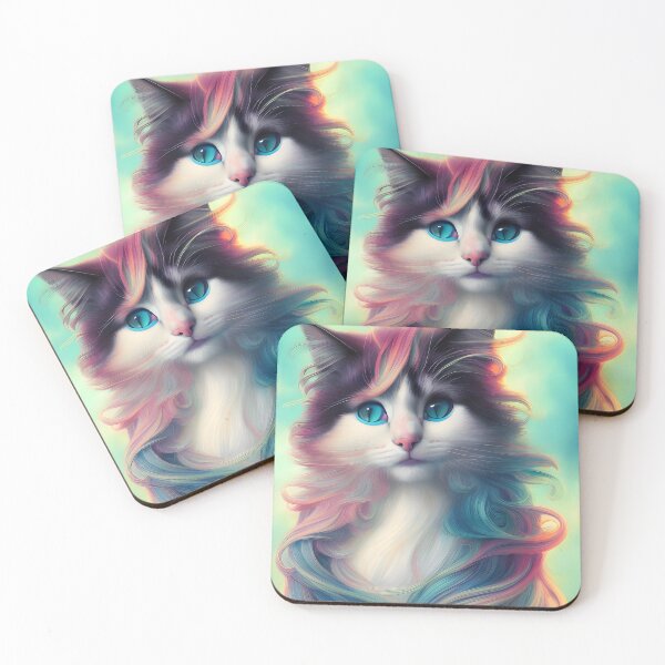 Item preview, Long Haired Cat - Modern Digital Art designed and sold by Ai-michiart.