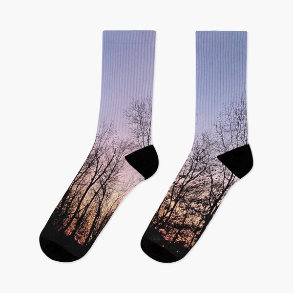Item preview, Late Autumn Early Winter Sunset w/ Trees designed and sold by CJRPics.