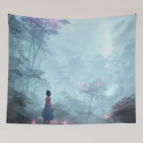 Item preview, A Woman Discovers A Pink Forest designed and sold by DesignerKin.
