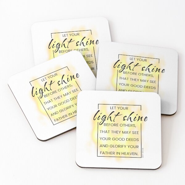 Item preview, Christian Let Your Light Shine Yellow and Orange Flames Box Bible Verse designed and sold by StephanieWard.