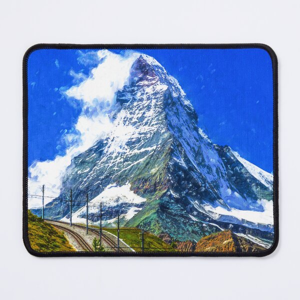 Item preview, Matterhorn Mountain Switzerland Zermatt, European Swiss Alps Mountains, Winter Matterhorn Landscape Oil Paint, Switzerland Highest Peak designed and sold by Paintcorner.