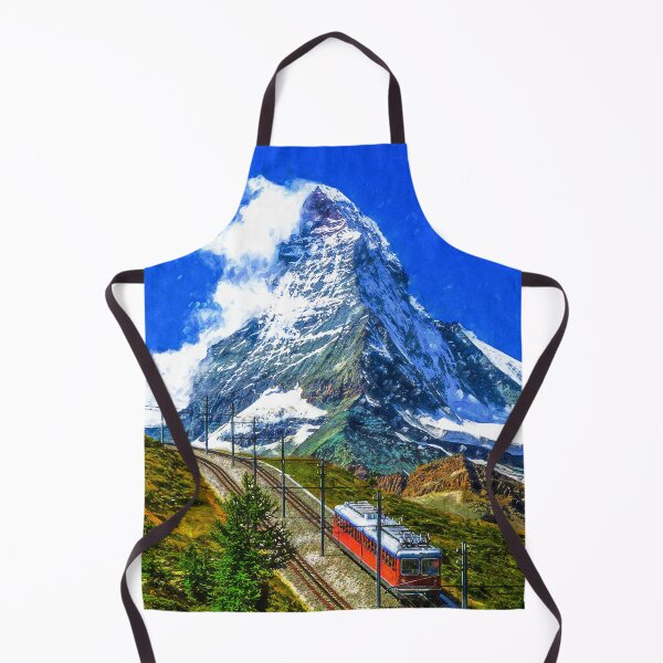 Item preview, Matterhorn Mountain Switzerland Zermatt, European Swiss Alps Mountains, Winter Matterhorn Landscape Oil Paint, Switzerland Highest Peak designed and sold by Paintcorner.