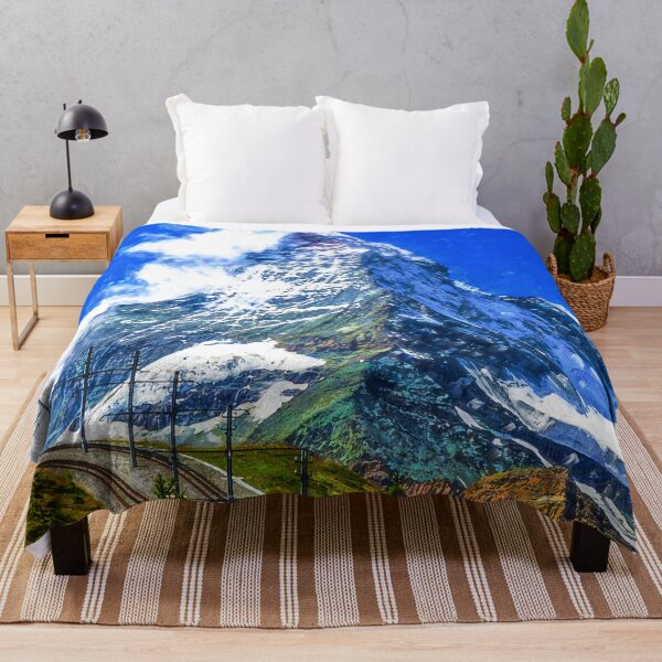 Item preview, Matterhorn Mountain Switzerland Zermatt, European Swiss Alps Mountains, Winter Matterhorn Landscape Oil Paint, Switzerland Highest Peak designed and sold by Paintcorner.