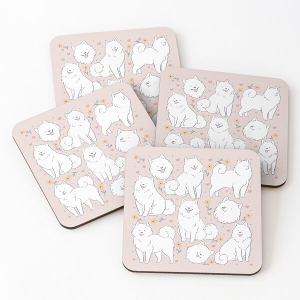 Item preview, 9 Samoyed pack cute fluffy dog  designed and sold by Yarafantasyart.