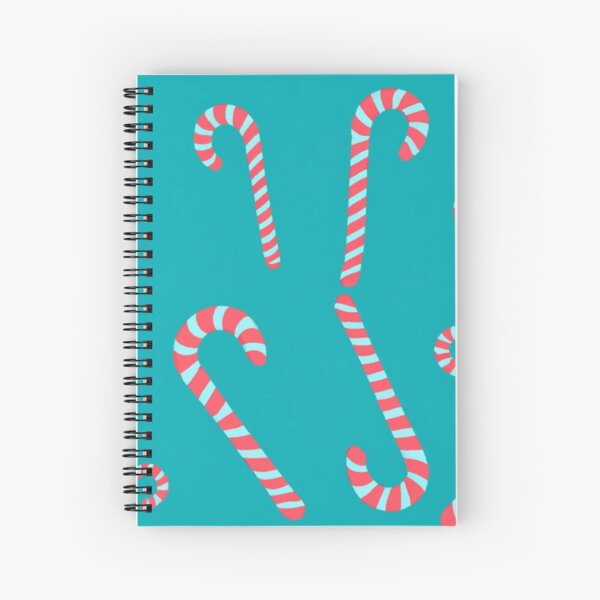 Candy Cane Christmas Theme Spiral Notebook