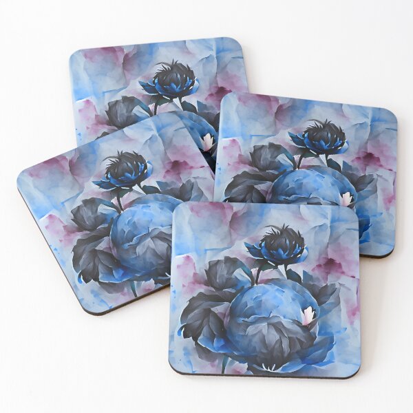Item preview, Abstract Blue Peonies designed and sold by Sr-Javier.