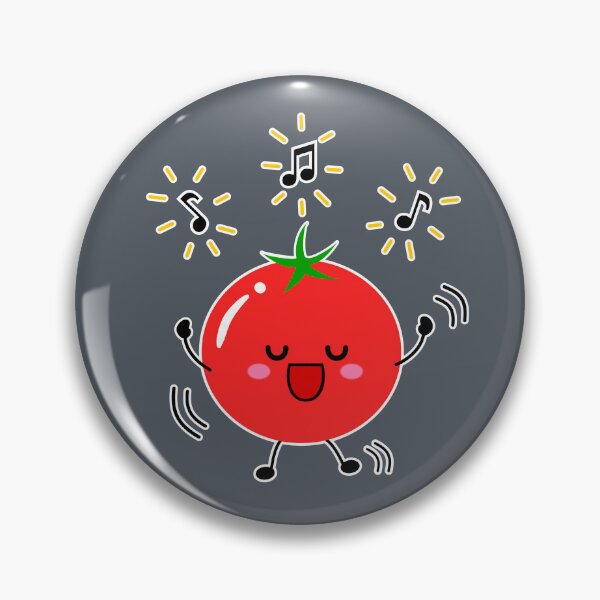 Item preview, Happy dancing tomato (Dark grey BG) designed and sold by mixMixtli.
