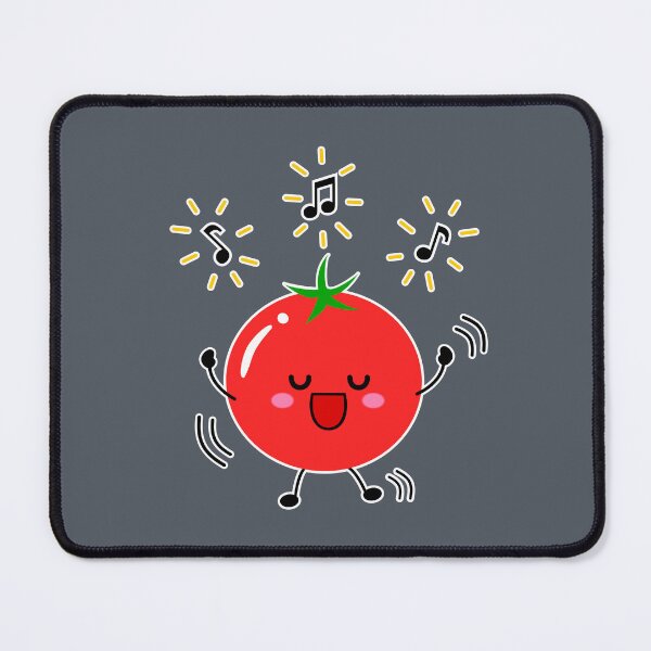 Item preview, Happy dancing tomato (Dark grey BG) designed and sold by mixMixtli.
