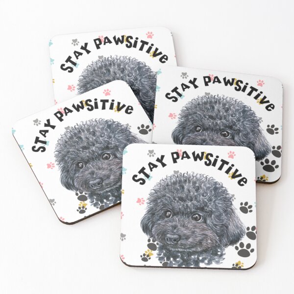 Item preview, Stay Pawsitive Puppy miniature poodle T.shirt  designed and sold by Design minds.
