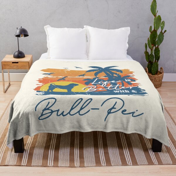 Item preview, Life is Better With Bull-Pei Beach Sunset Retro Vintage designed and sold by rafaeltto.