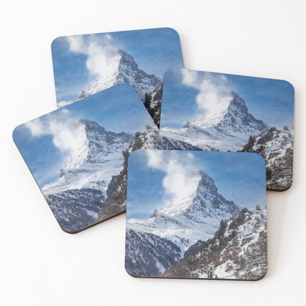 Item preview, Matterhorn Mountain Switzerland Zermatt, European Swiss Alps Mountains, Winter Matterhorn Landscape Oil Paint, Switzerland Highest Peak designed and sold by Paintcorner.