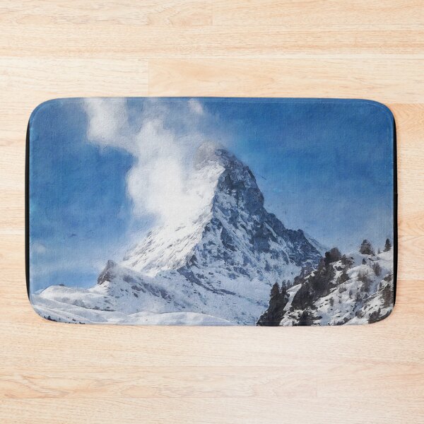 Item preview, Matterhorn Mountain Switzerland Zermatt, European Swiss Alps Mountains, Winter Matterhorn Landscape Oil Paint, Switzerland Highest Peak designed and sold by Paintcorner.