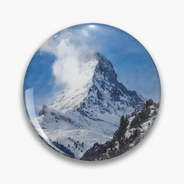 Item preview, Matterhorn Mountain Switzerland Zermatt, European Swiss Alps Mountains, Winter Matterhorn Landscape Oil Paint, Switzerland Highest Peak designed and sold by Paintcorner.