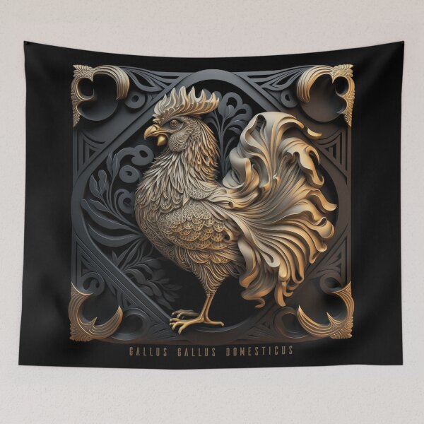 Item preview, Sacred Geometry Rooster Royal Art Deco Art designed and sold by artelligens.