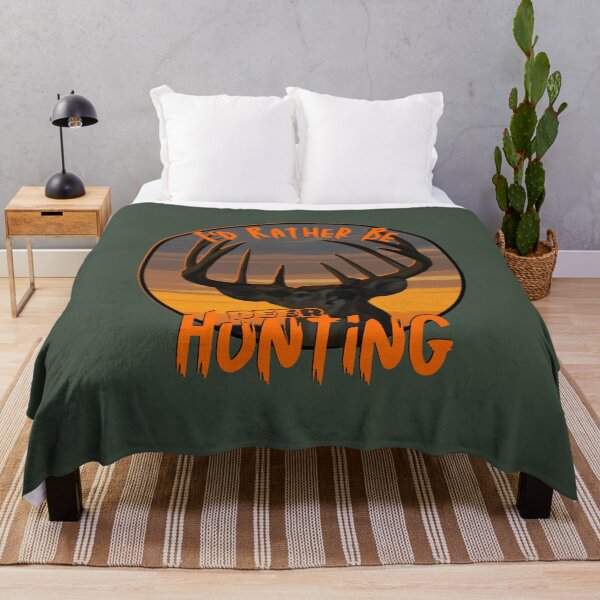 Item preview, I'd Rather Be Deer Hunting Whitetail Buck Sunset Design designed and sold by LifeCrush.