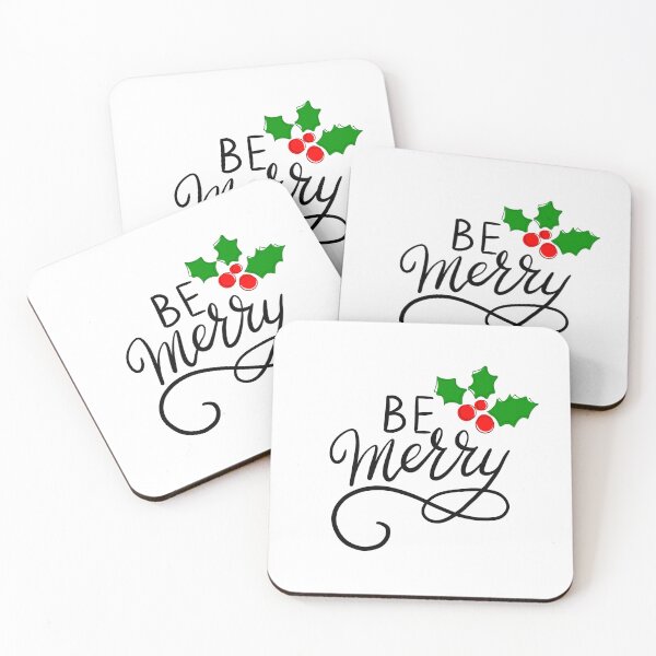 Item preview, Be Merry sticker with holly designed and sold by Kara’s Creations.