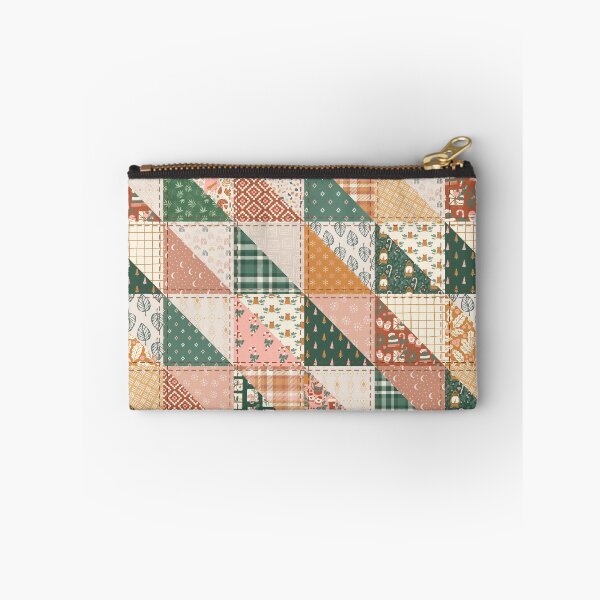 Item preview, Boho Christmas Patchwork Faux Quilt designed and sold by BlossomCreative.