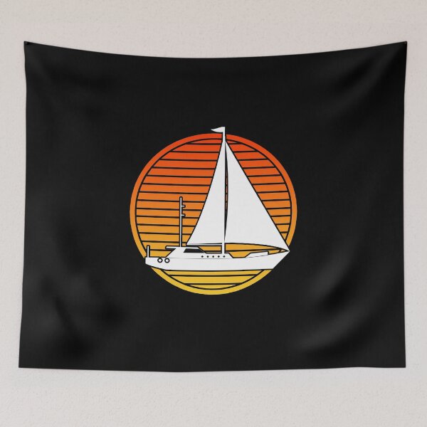 Item preview, Retro Sailboat Gift For Rhinoceros Sailing Cool Design designed and sold by DadJokeDescript.