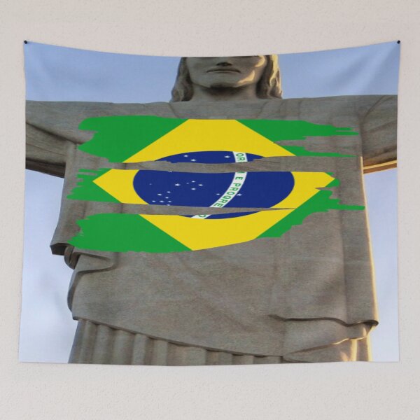 Item preview, CHRIST THE REDEEMER STATUE - SUPPORT BRAZIL designed and sold by ArtzandDesignz.