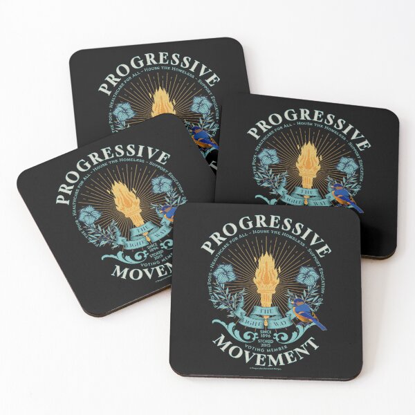 Aperçu de l'œuvre PMD00014 Progressive Movement Designs La torche Liberty illumine le chemin avec un oiseau bleu sur un panneau noir pour les progressistes créée et vendue par ProgressiveLeft.