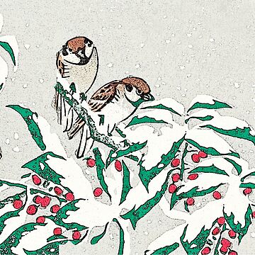 Artwork thumbnail, Sparrows in the snow by anni103