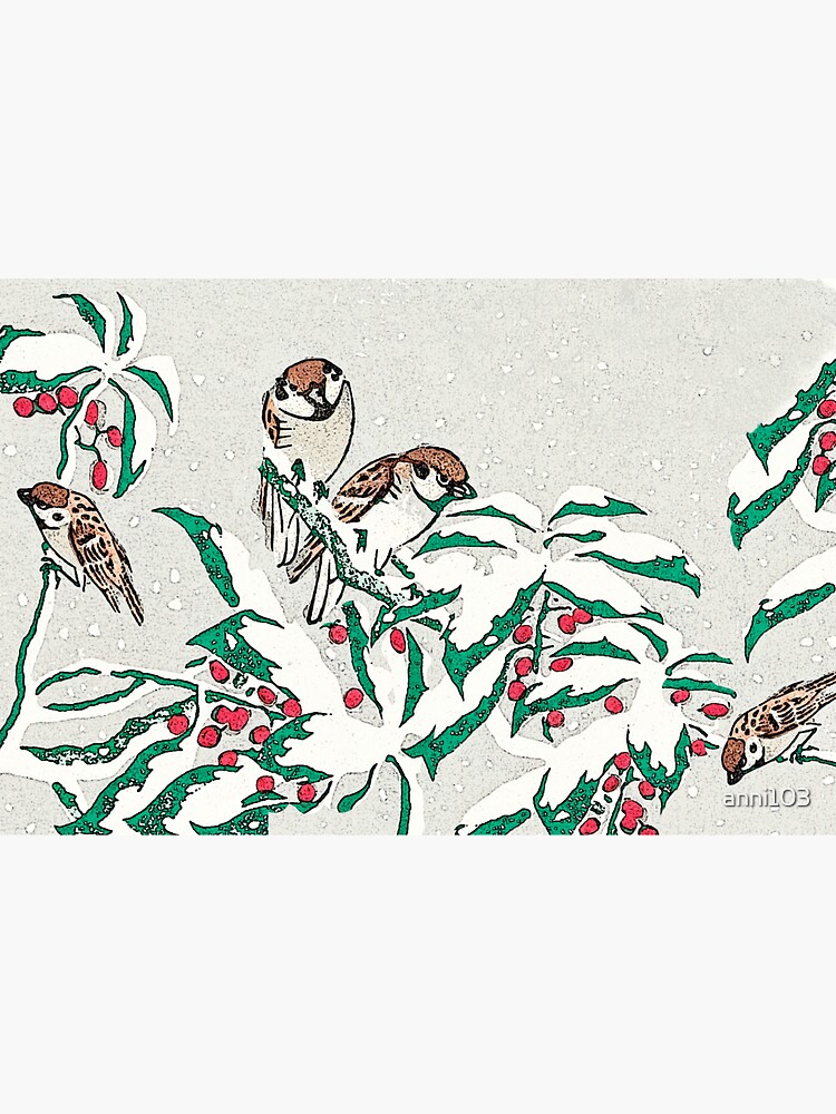 Sparrows in the snow by anni103