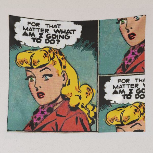 Item preview, Comics aesthetic | heterochromia blonde girl bubble speech dilemma  designed and sold by spinolator.