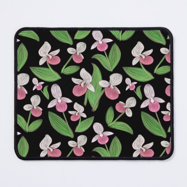 Item preview, Showy Lady Slippers Seamless Pattern - Original & Black designed and sold by EcoElsa.