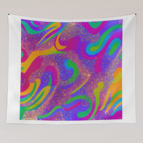 Item preview, abstract painting of multi-coloured glitter background designed and sold by David-Howells.