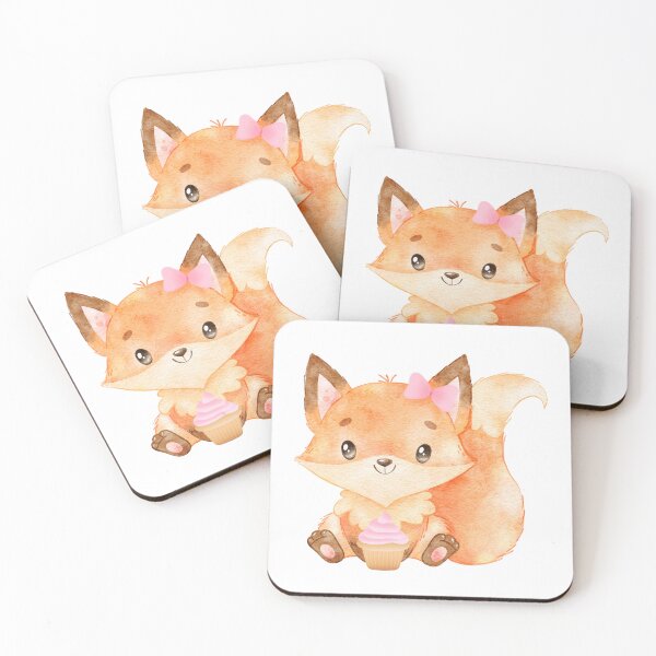 Item preview, Cute Baby Fox with Cupcake designed and sold by silviaol.