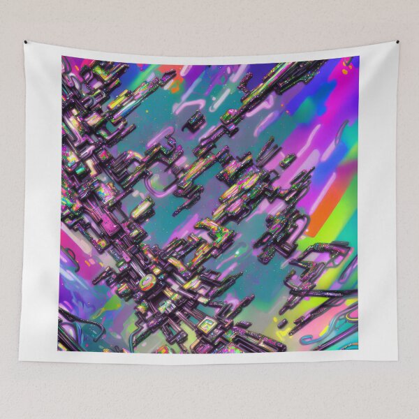 Item preview, abstract painting of multi-coloured glitter background designed and sold by David-Howells.