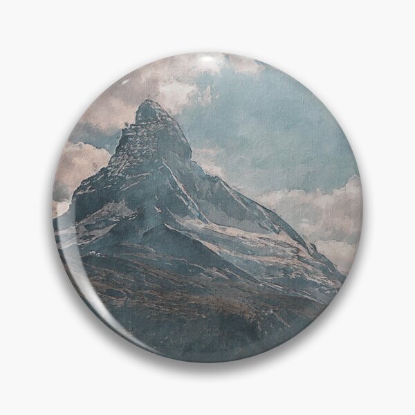 Item preview, Matterhorn Mountain Switzerland Zermatt, European Swiss Alps Mountains, Winter Matterhorn Landscape Oil Paint, Switzerland Highest Peak designed and sold by Paintcorner.