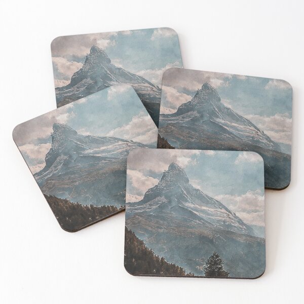 Item preview, Matterhorn Mountain Switzerland Zermatt, European Swiss Alps Mountains, Winter Matterhorn Landscape Oil Paint, Switzerland Highest Peak designed and sold by Paintcorner.