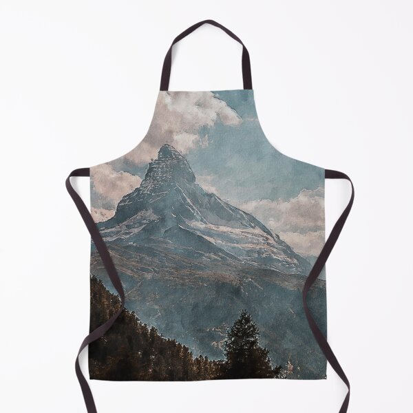Item preview, Matterhorn Mountain Switzerland Zermatt, European Swiss Alps Mountains, Winter Matterhorn Landscape Oil Paint, Switzerland Highest Peak designed and sold by Paintcorner.