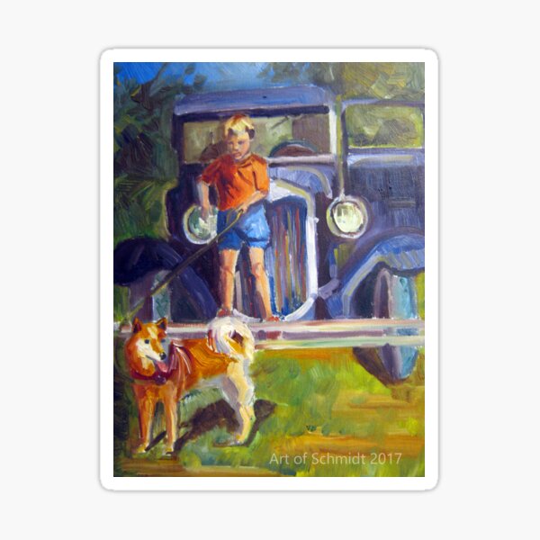 Dad and his 1929 Ford Sticker