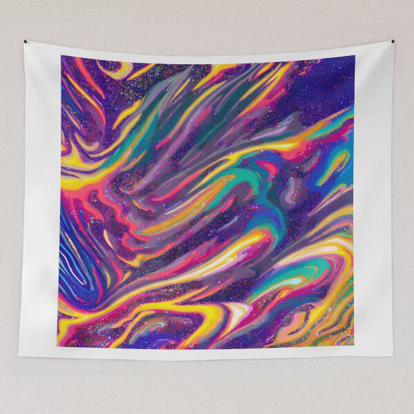 Item preview, abstract painting of multi-coloured glitter background designed and sold by David-Howells.