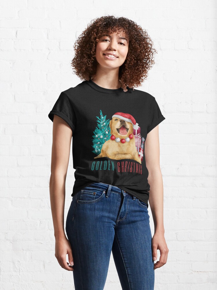 Discover Dog Lover Christmas - Christmas Golden Retriever T-Shirt
