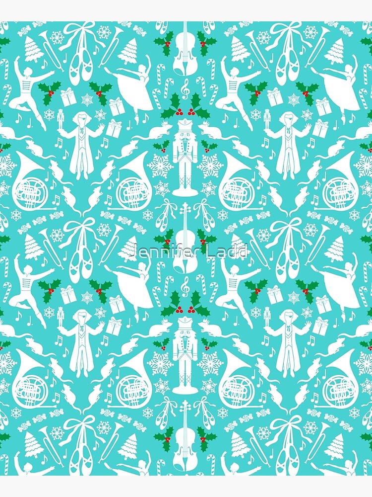 Thumbnail 6 of 6, Apron, Nutcracker ballet Christmas pattern designed and sold by jennifereladd.