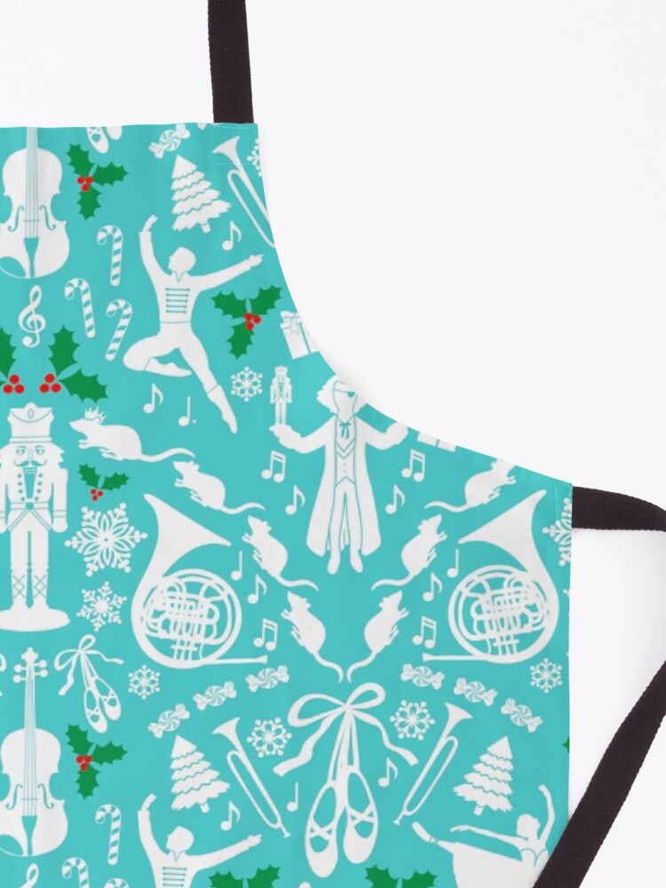 Thumbnail 3 of 6, Apron, Nutcracker ballet Christmas pattern designed and sold by jennifereladd.
