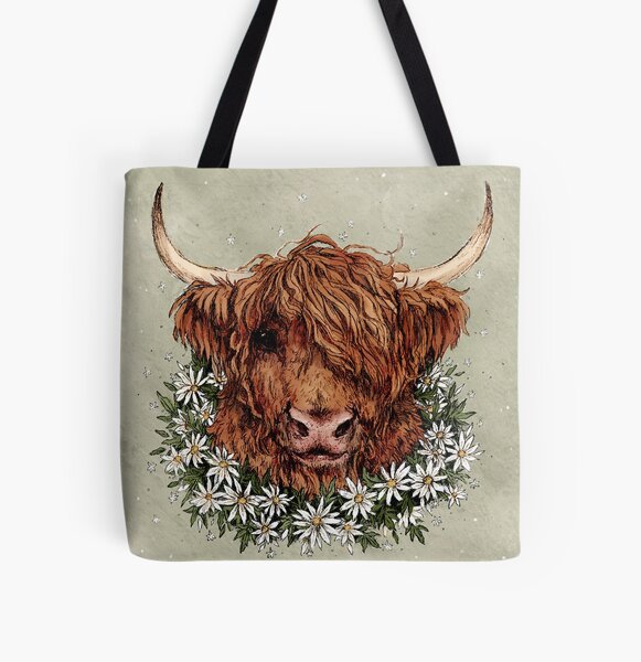 Highland Cow Black Crossbody Bag Ladies Leather Shoulder Bag Cattle Cows Handbag