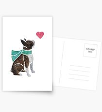 Watercolour Boston Terrier Postcards
