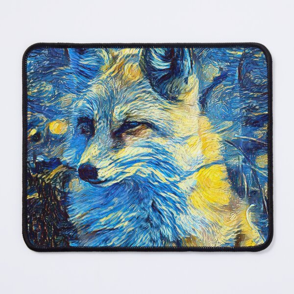 Item preview, Good ol' Fox Critter Tribute ... Vincent Van Gogh's Starry Night Style designed and sold by SeaStories88.