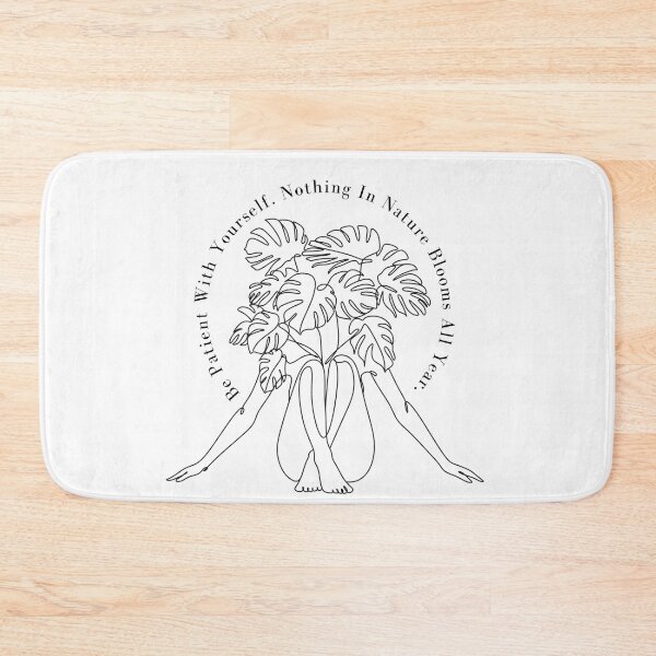Item preview, Be Patient With Yourself, Minimalist Blooming Plant Lady designed and sold by BohemiWANDERS.