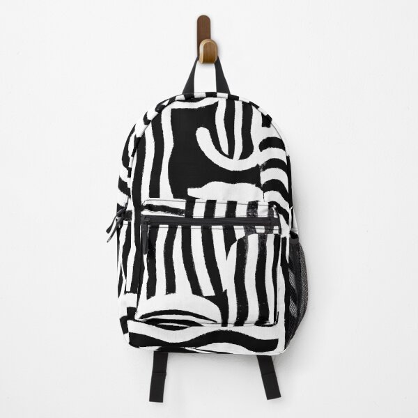 Artikelvorschau, Black and White Abstract Faces - Stripes - High Contrast Expressionism entworfen und verkauft von Inomaly Art.