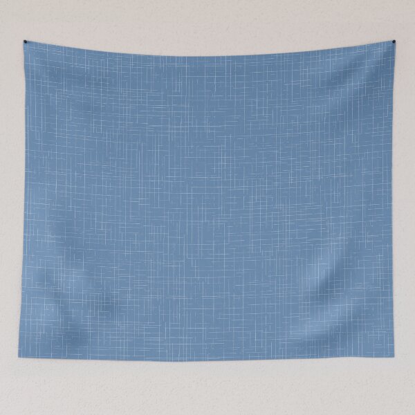 Item preview, Criss cross Sketchy textured design in denim blue designed and sold by FrancesPoff.