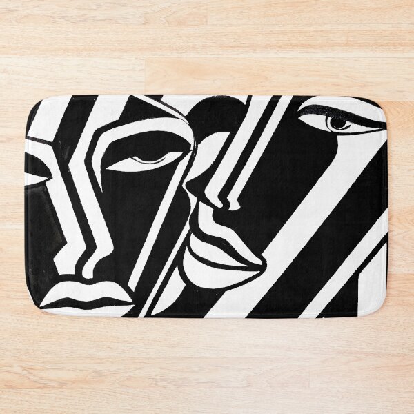 Item preview, Black and White Abstract People - Stripes - High Contrast Expressionism designed and sold by Inomaly Art.