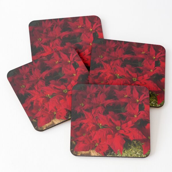 Item preview, Vivid Scarlet Christmas Star - Poinsettias Impressions designed and sold by Georgia Mizuleva.