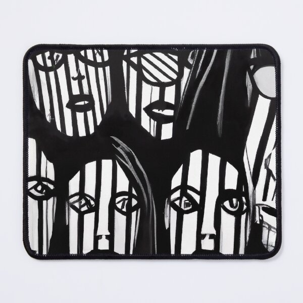 Item preview, Black and White Abstract Art - Stripes - High Contrast Expressionism designed and sold by Inomaly Art.